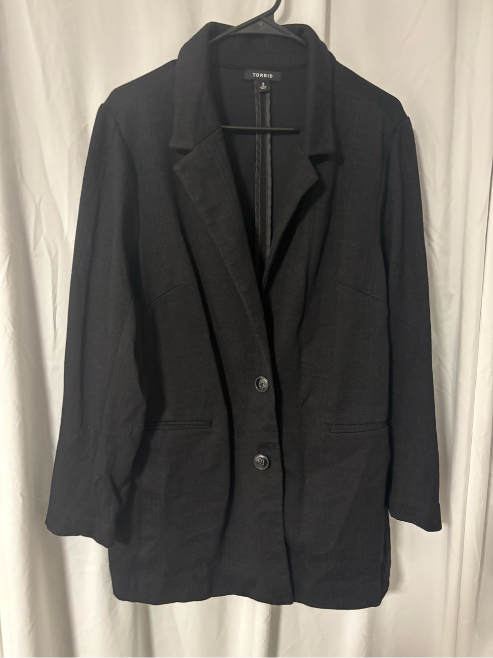 torrid black relaxed-fit blazer jacket